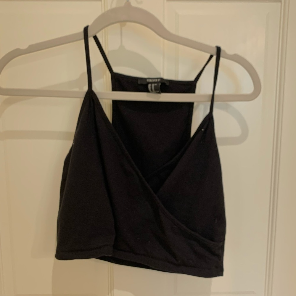 Forever 21 black cross top